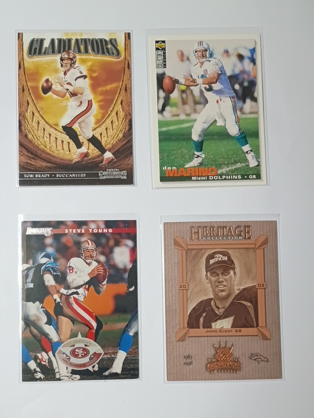 Set of Four Sports Trading Cards - Mixed Colors